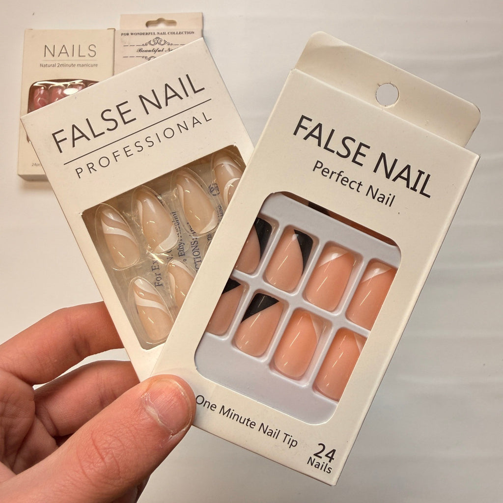 Lot of 10 Pack of 24 New False Press On Nails Assorted Designs and Colors №N7