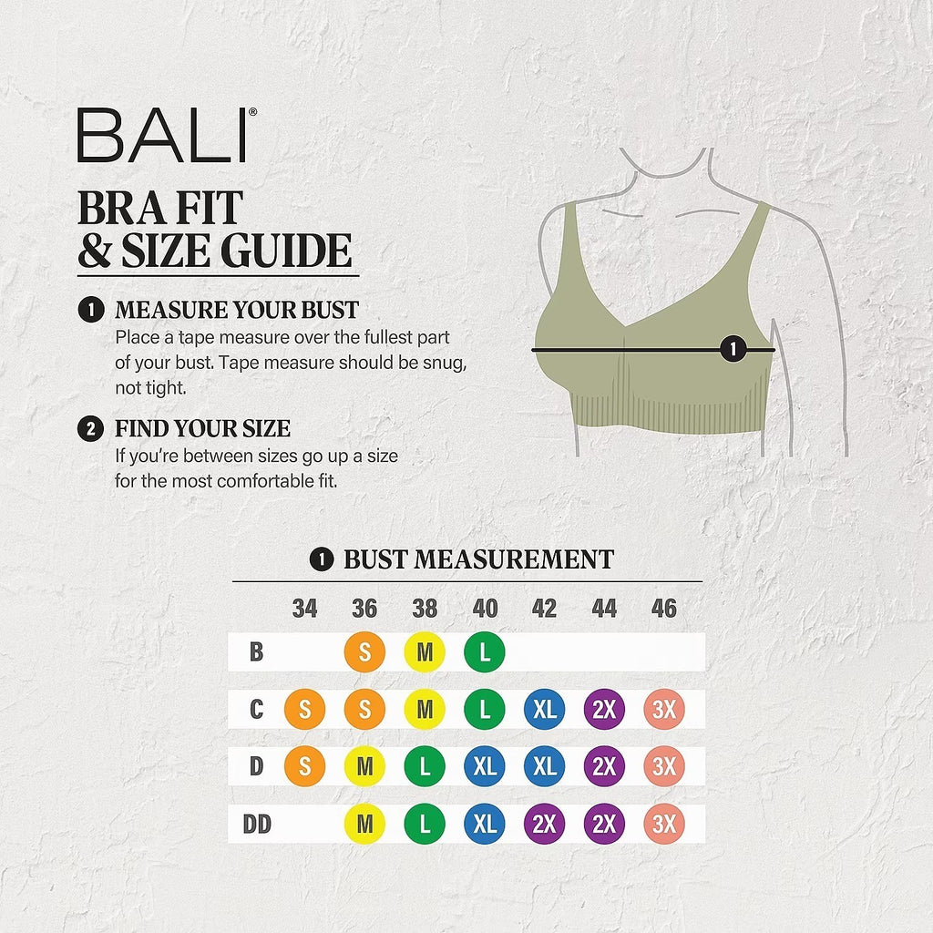 MSRP $48 Bali Breathe Womens 3XL Black Cotton Modal Wireless T-Shirt Bra DF7594