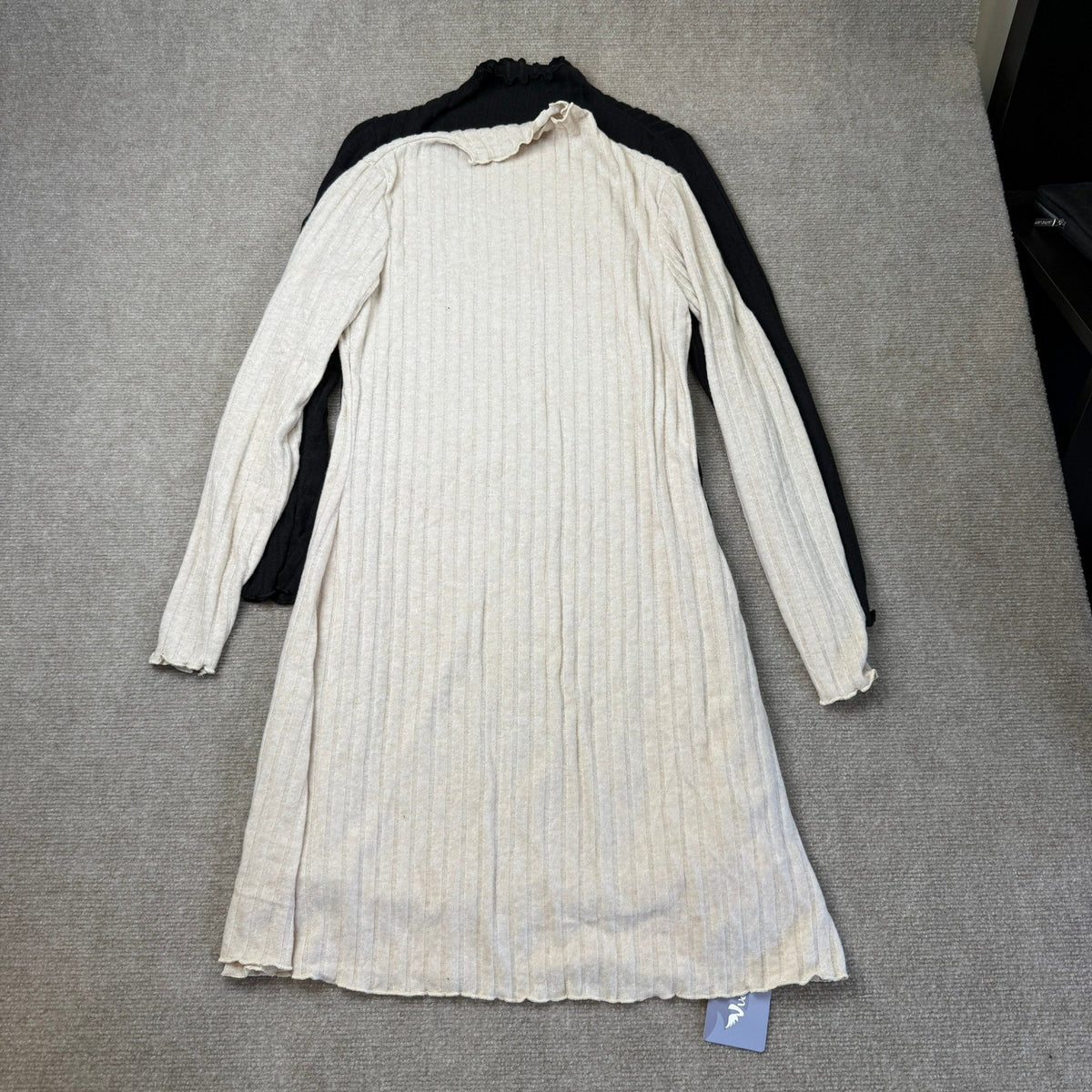 MSRP $52 Velvelhall 3 Pack Women's S Long Sleeve Sweater Dresses Ribbed Knit Le