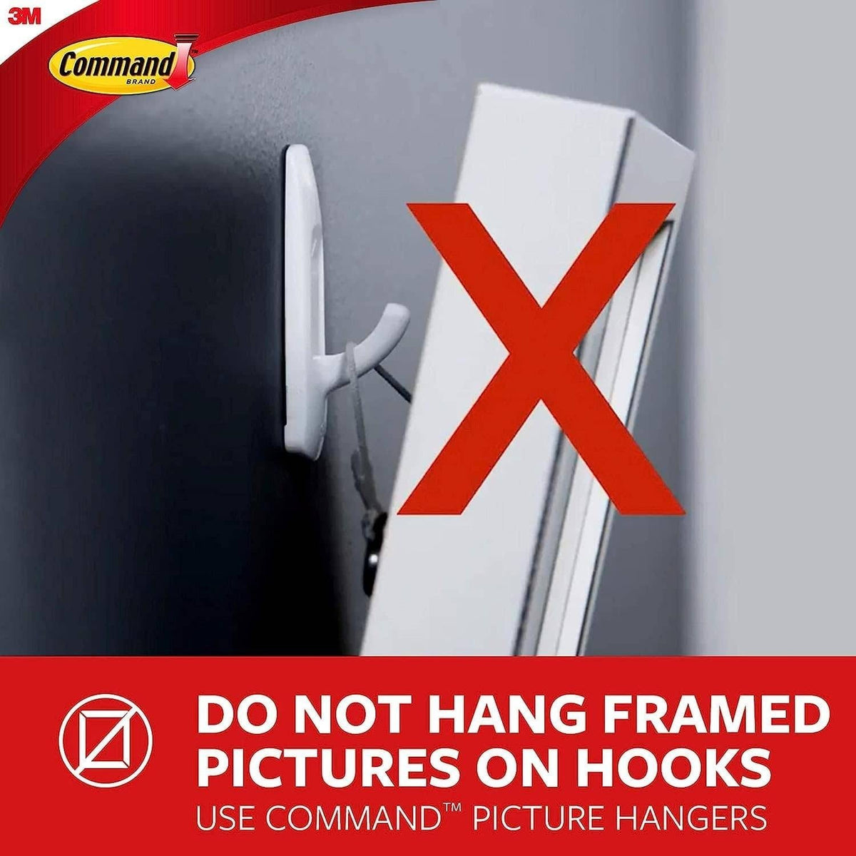Command 10 lb XL Heavyweight Hook, 2 Wall Hooks and 6 Strips, Damage-Fre