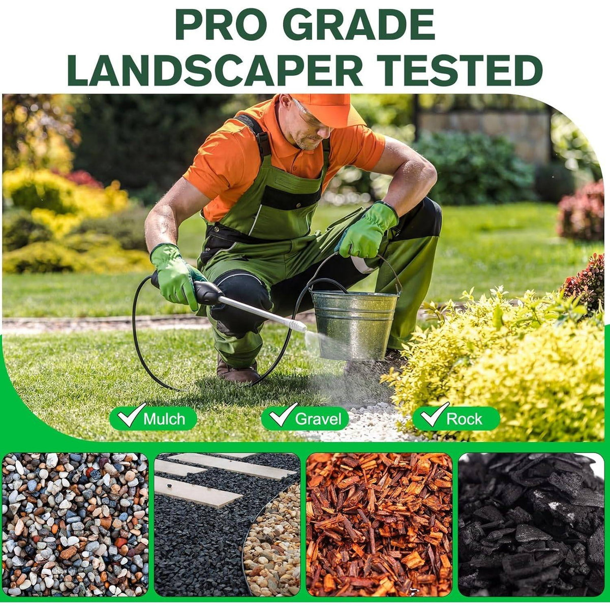 Teexpert Mulch Glue for Landscaping 1.3 Gallon Heavy Duty Outdoor Stone Adhesiv