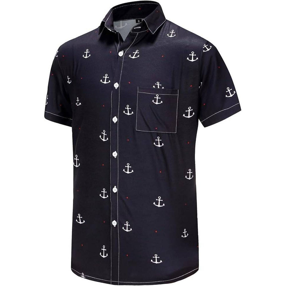 MSRP $26 KYKU Men's 2XL Funky Hawaiian Shirt Palm Beach Shirt Tropical Vacatio