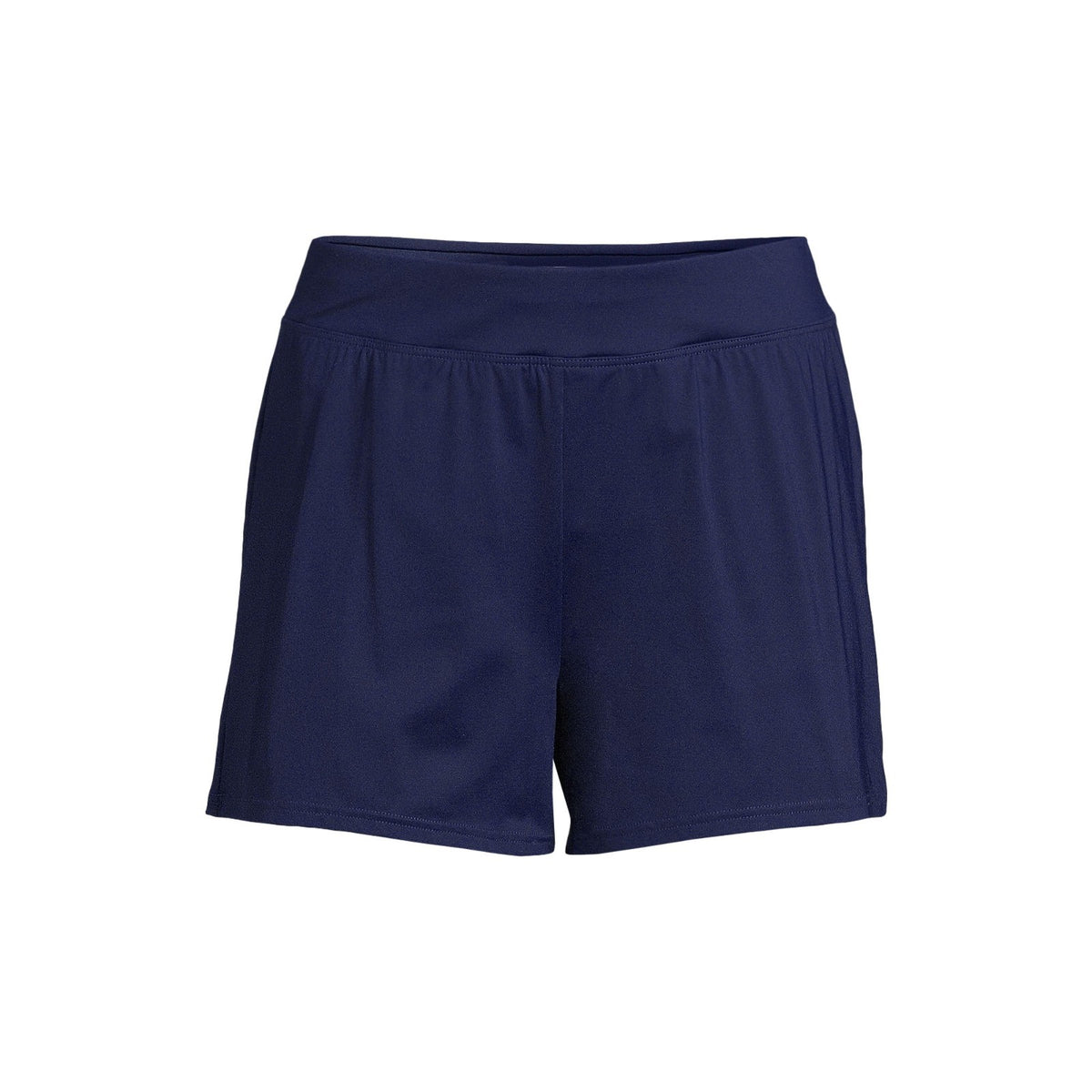 Lands' End Women's 4 LONG Deep Sea Navy 3" Smoothing Swim Shorts With Panty
