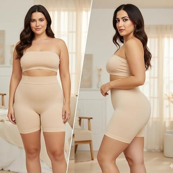 MSRP $26 SHAPERX Women's 3XL Beige Tummy Control Underwear Mid-Waisted