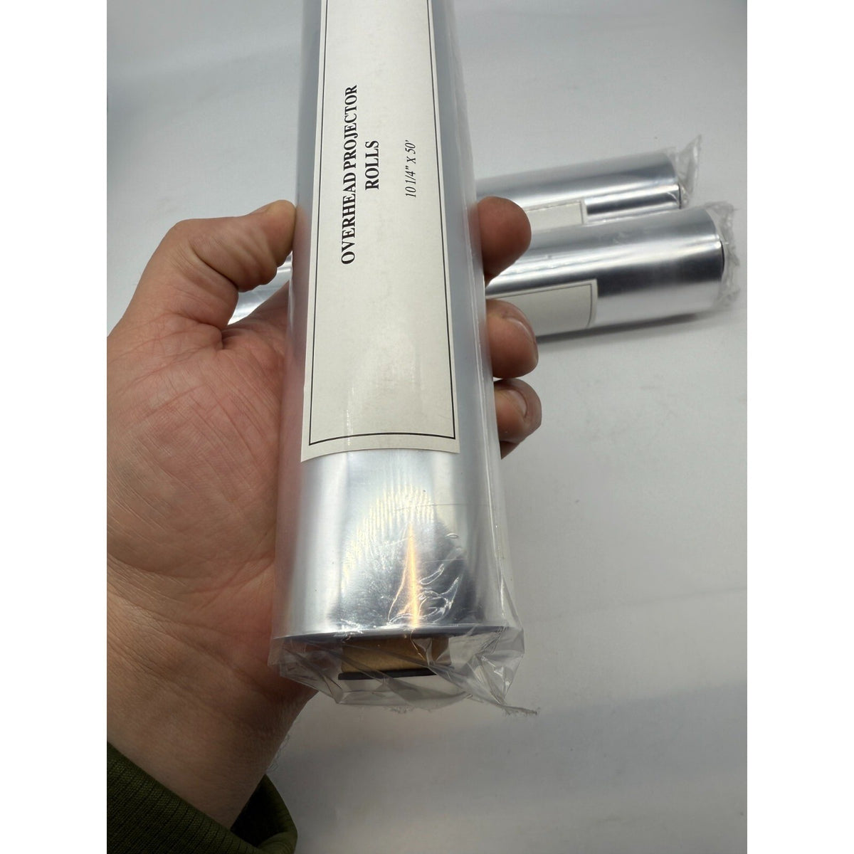 Set of 3 Write On Overhead Projector Film Roll, 10-1/4 Inches x 50 Feet