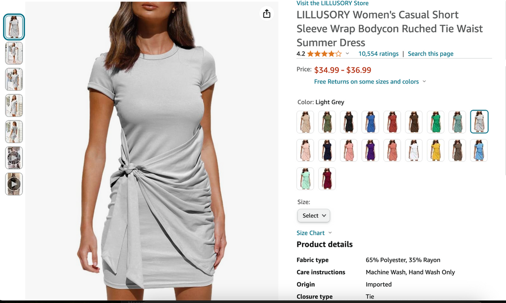 Medium LILLUSORY Women's Night Out Dress T Shirt Casual Short Sleeve Crewneck