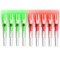 Set of 9 S LED Red Green Lighted Nocks for Arrows 0.244"/6.20mm On/Off Switch