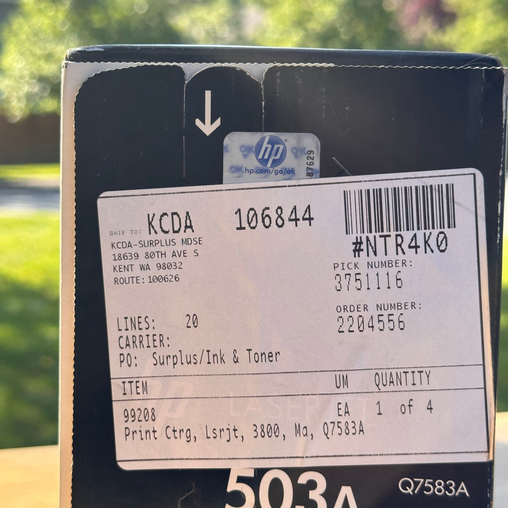 HP 503A Magenta Q7583A Toner Cartridge Sealed for LaserJet CP3505, 3800
