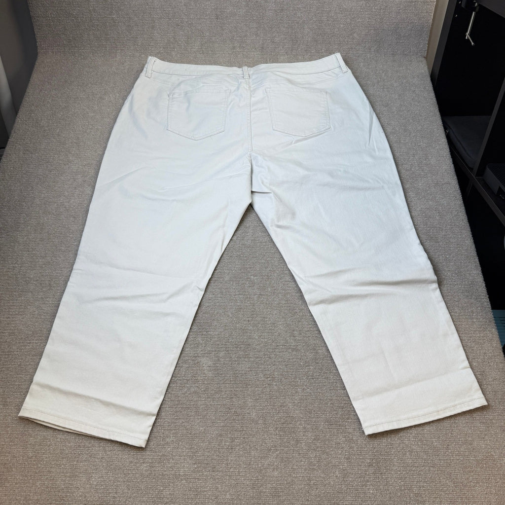 MSRP $60 Liz Claiborne Womens 24W Moonbeam High Rise Cropped Jean