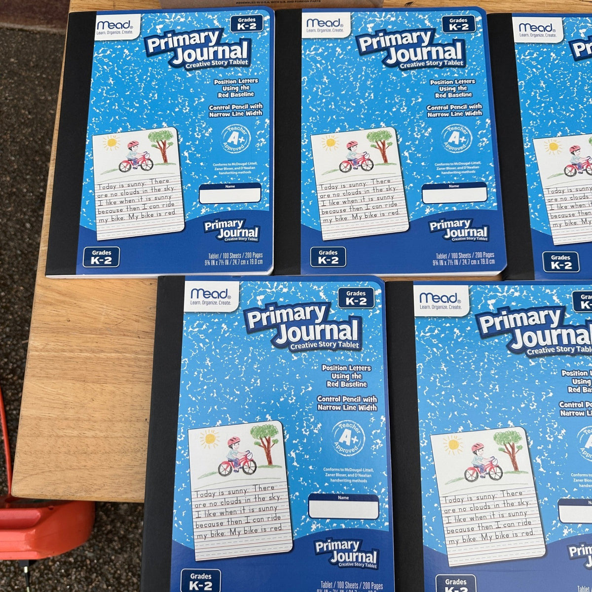 Lot of 5 Mead 09554 Classroom Primary Journal Story Tablet 100 Sheets 7.5" x 9.