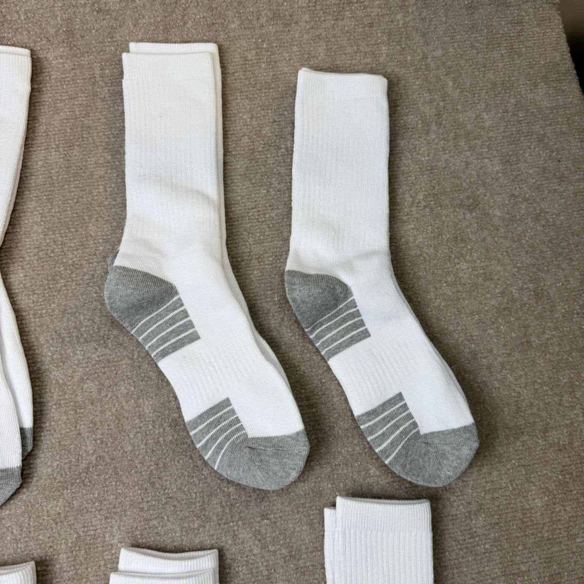 MSRP $25 10 Pack Men's US 10-13 White Cotton Performance Duty Work Socks
