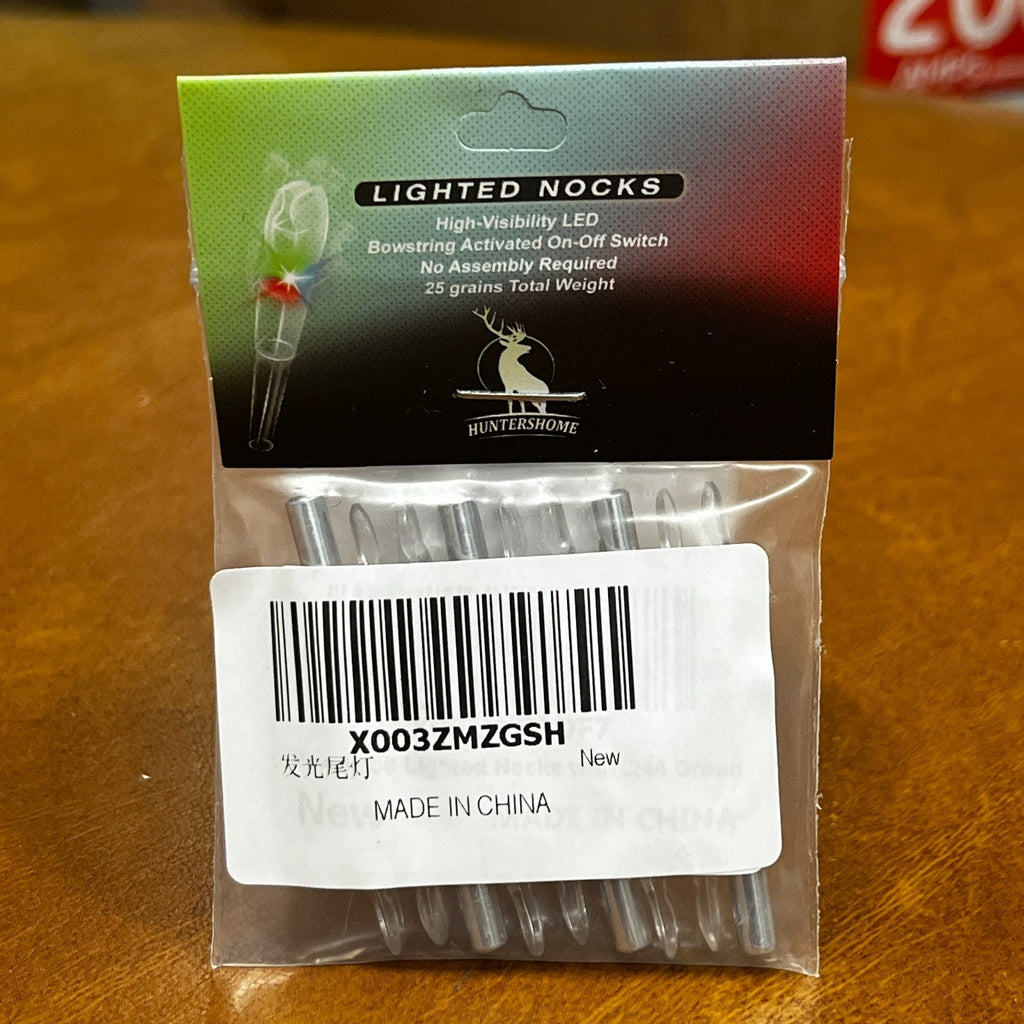 Pack of 6 LED Lighted Nocks for Crossbow Bolts 0.300"/ 7.62mm On/Off Switch
