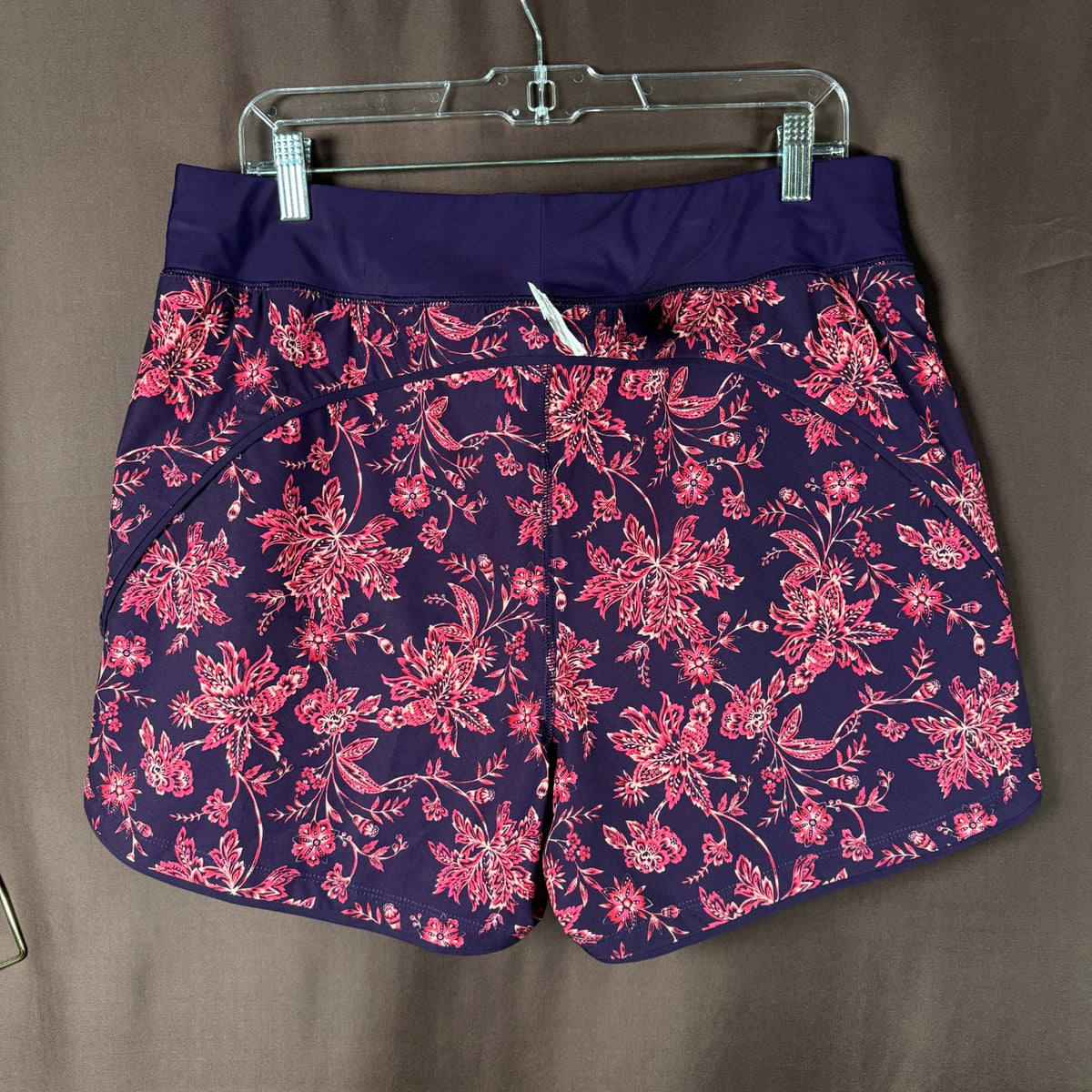 Lands End Women’s 14,14-16 LONG Quick Dry 5" Swim Board Short Floral w/ Liner
