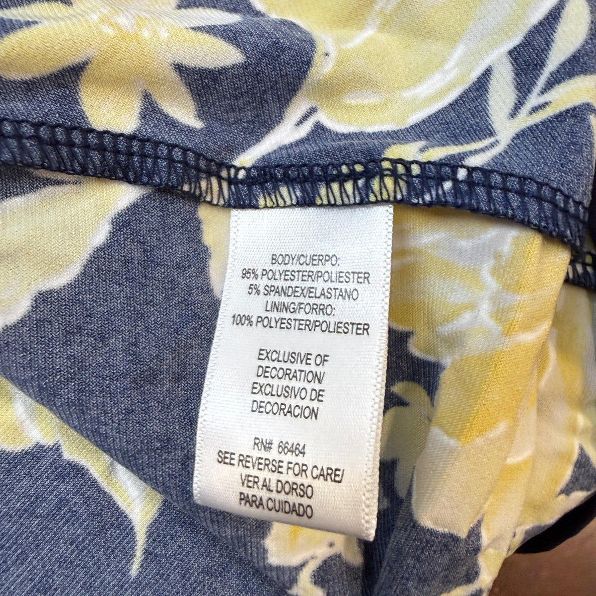 MSRP $89 Studio One Womens M Navy Yellow Keyhole Neck Maxi Dress Sleeveless