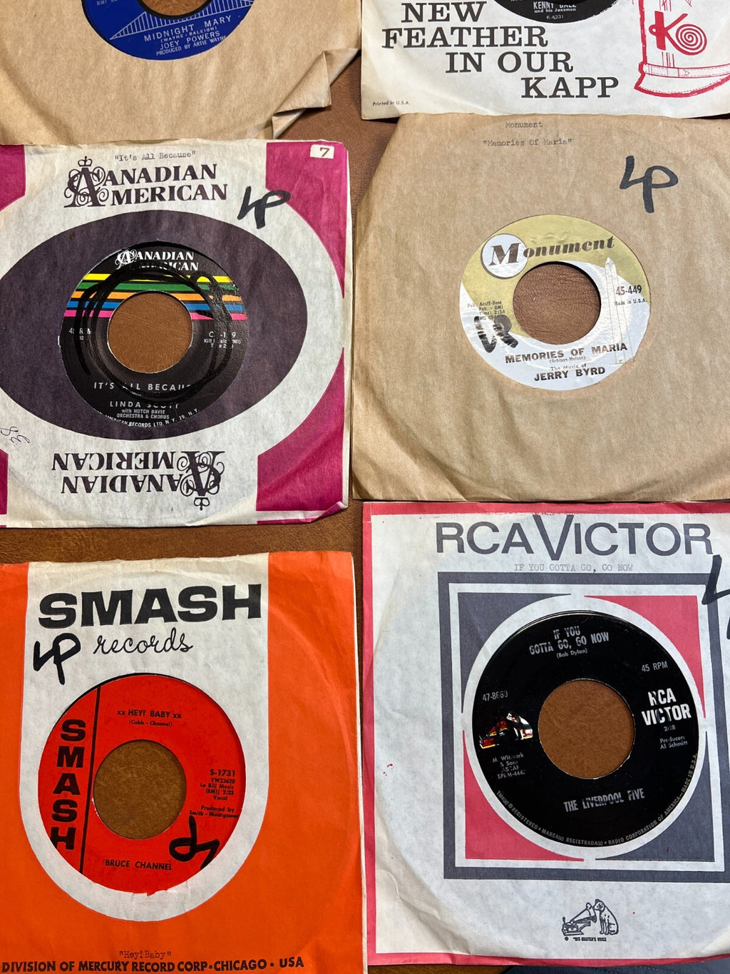 Lot Of 16 - Vinyl 45 RPM Records Patti Page Bobby Darin