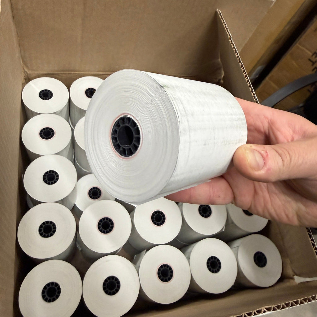 Pack of 50 Office Depot Thermal Paper Rolls, 3 1/8in. x 230ft. White