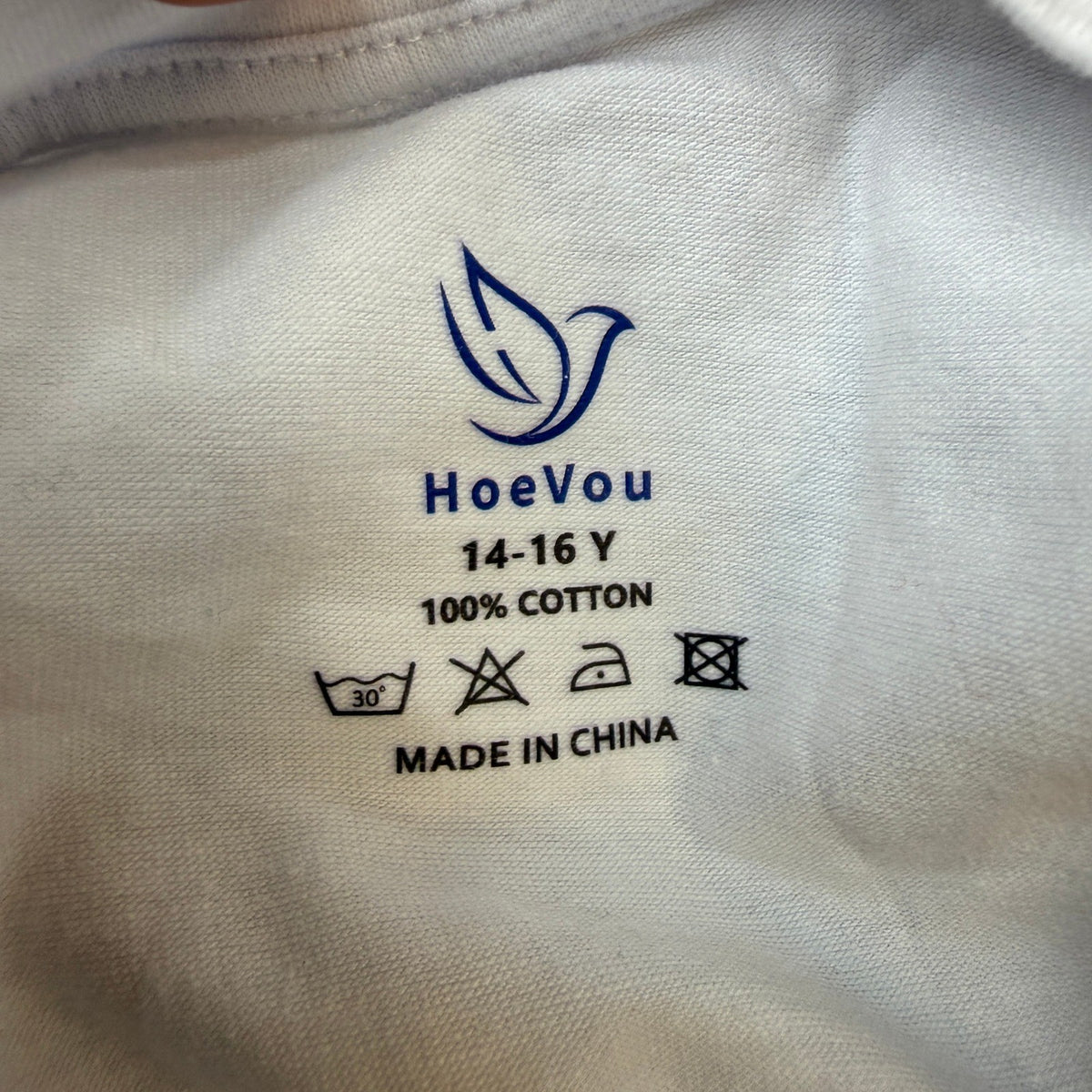 HoeVou Girls 14-16Y White Long Sleeve Shirts Youth Cotton T-Shirts Tagless Laye