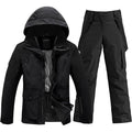 MSRP $195 YEEFINE Men's XS Black Ski Suit Two Piece Insulated Snowsuits Snow