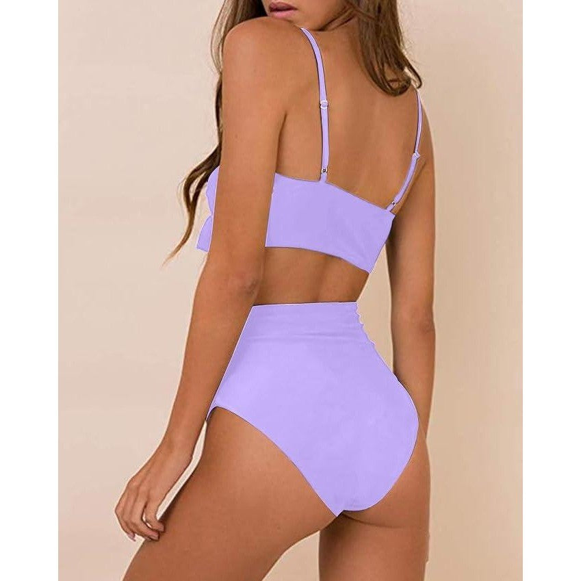 MSRP $39 Honlyps Women's M High Waisted Bikini Set Tummy Control 2 Piece Swims