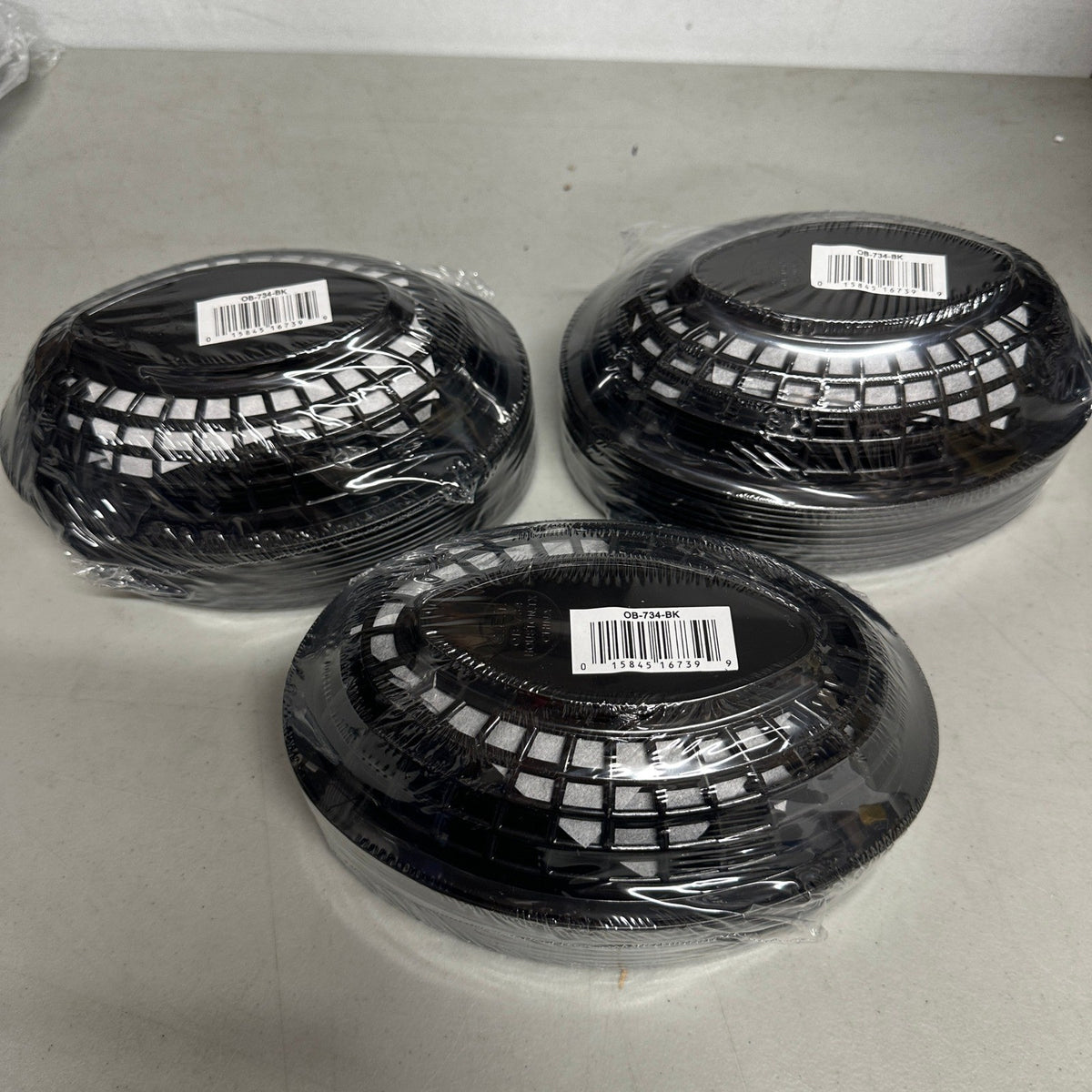 Pack of 36 GET OB-734-BK Oval Serving/Bread Basket, 8" x 5.5", Black