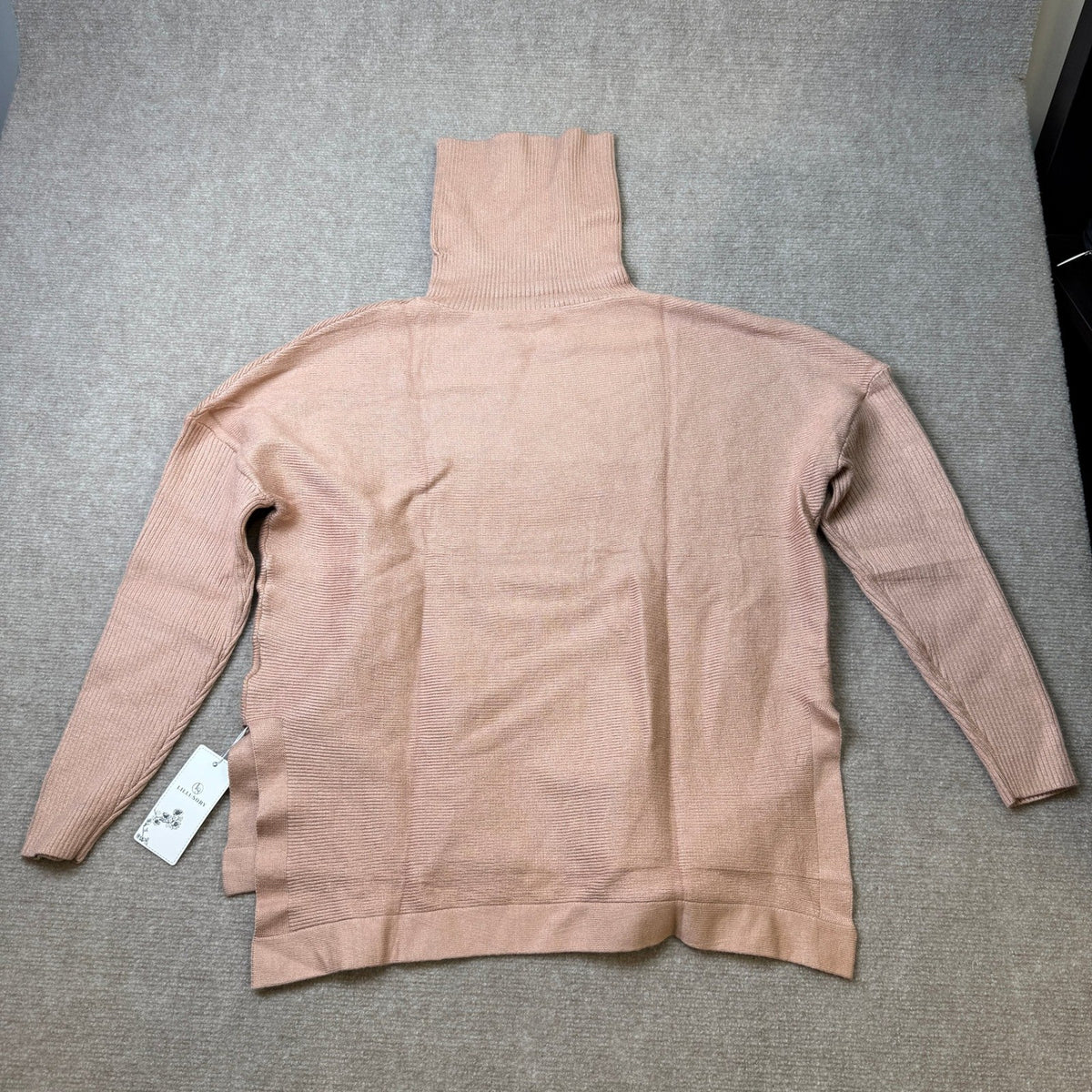 MSRP $45 LILLUSORY Women's XS Turtleneck Oversized Sweater Batwing Sleeve Poncho