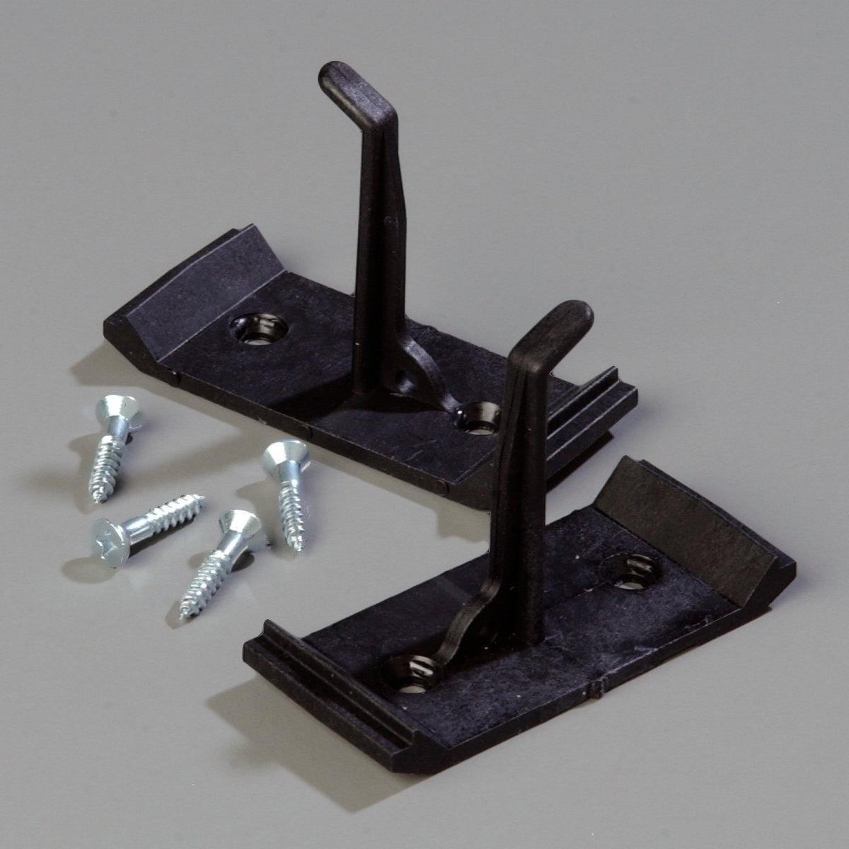 Set of 12 Carlisle 4073300 Roll 'N Grip Plastic Broom Holder Wall Mount, 1.75"