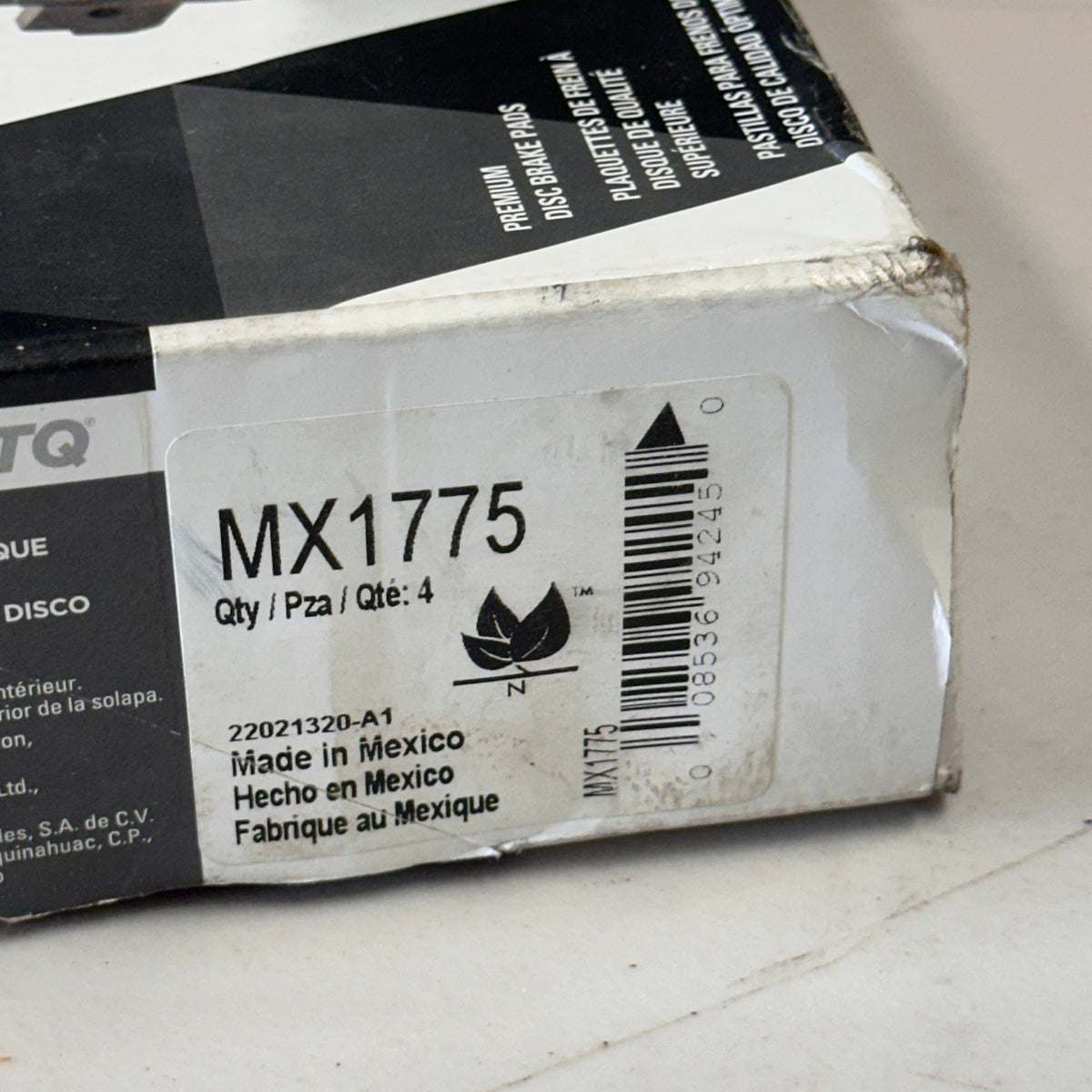 Wagner TQ MX1775 Premium Disc Brake Pads ThermoQuiet