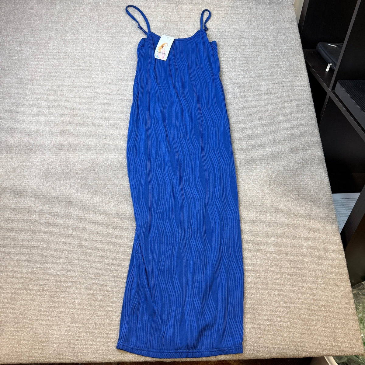 MSRP $28 PRETTYGARDEN Women's M Sleeveless Bodycon Dress Textured Back Slit