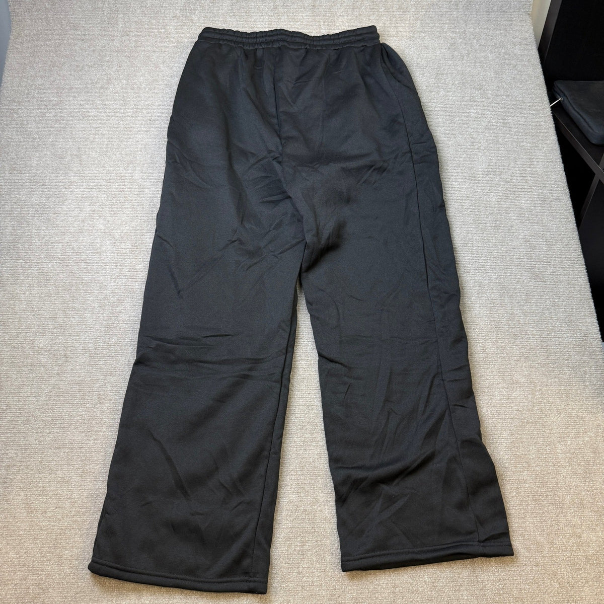 MSRP $43 ZUGJAM Men's M Black Baggy Sweatpants Wide Leg Fleece Lined Lounge