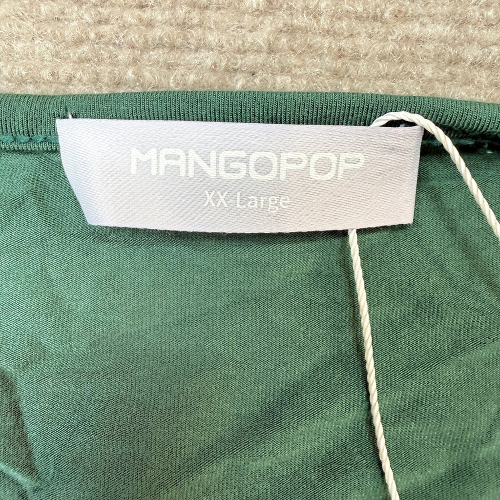MSRP $34 MANGOPOP Women's XXL Deep V Neck Twist Knot Fitted Long Sleeve