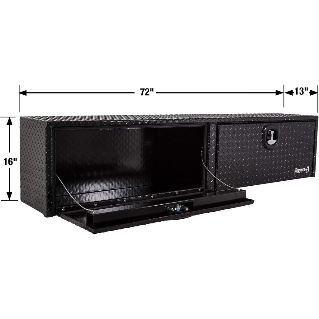 Buyers Products 1721551, 72x13x16" Black Diamond Tread Topsider Truck Box Alum