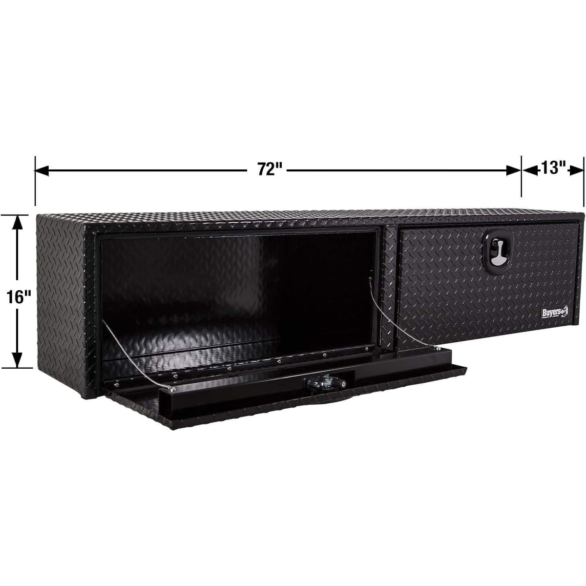 Buyers Products 1721551, 72x13x16" Black Diamond Tread Topsider Truck Box Alum