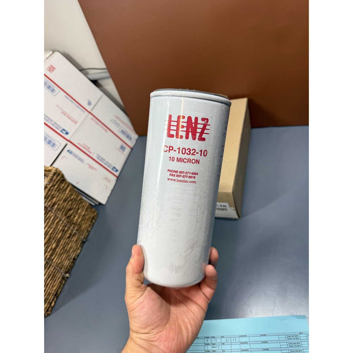 Lenz CP-1032-10 Hydraulic Canister Filter Element 10 Micron