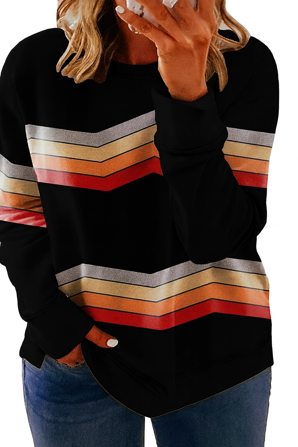 ROSRISS Women's Plus-Size 14W-28W Long Sleeve Sweatshirt Crewneck Top Pullover T