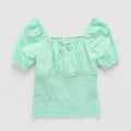 MSRP $24 Thereabouts Kids Girls M 10/12 Brook Green Short Sleeve Blouse Square
