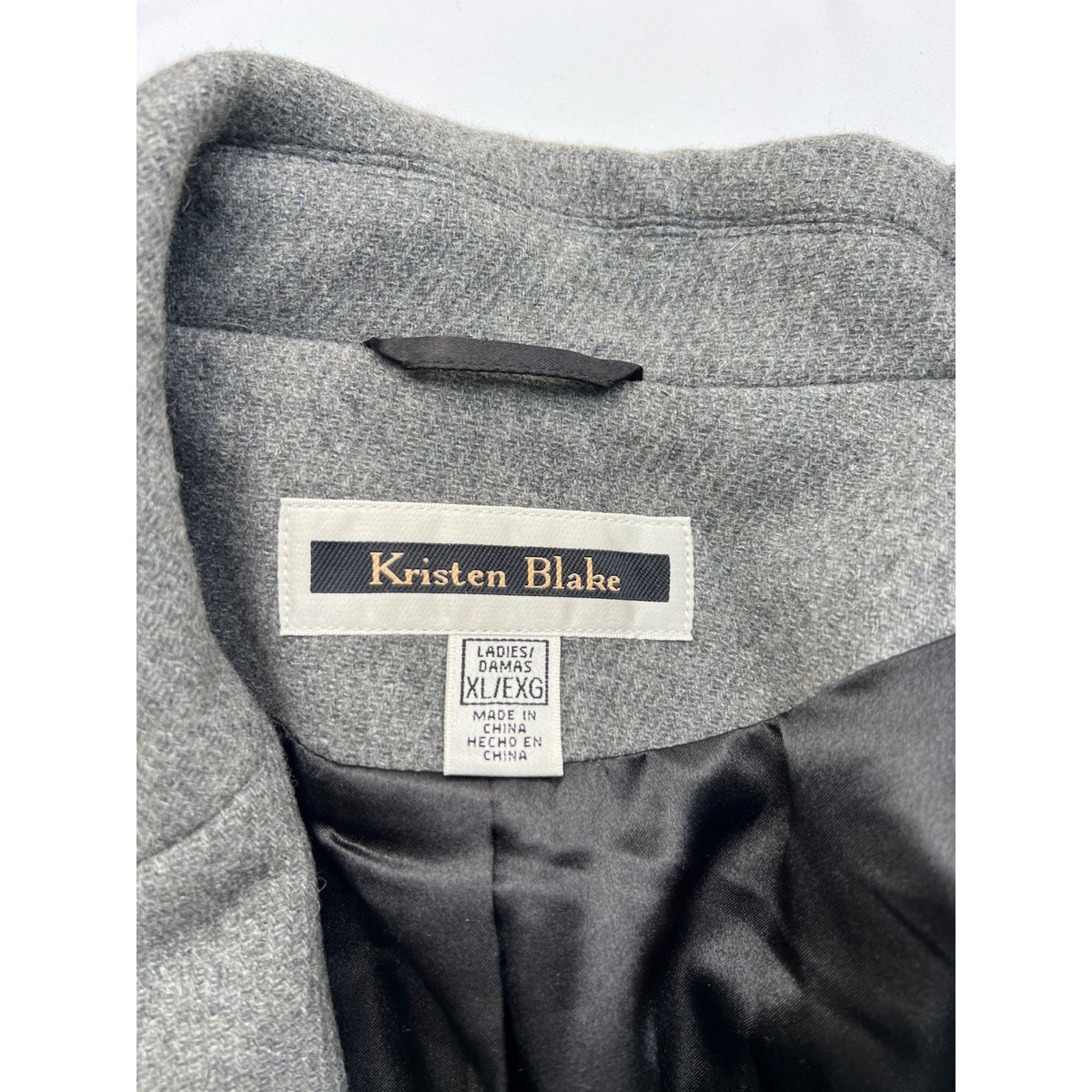 NWT Kristen Blake Jacket Women's XL Heather Grey Coat Wool Asymmetrical Zip