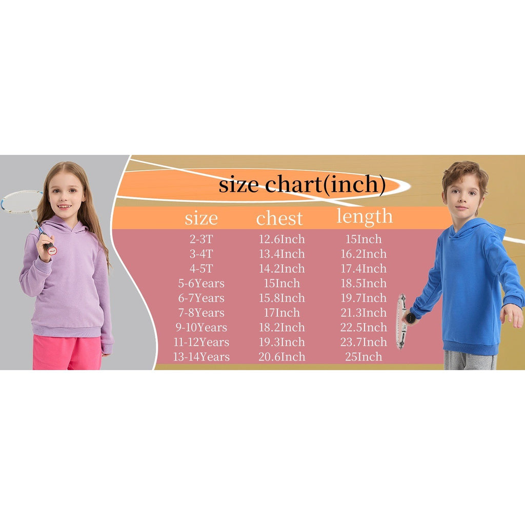 Hercugifts Kids Toddlers 11-12Y Cotton Hoodie Thin Light Weight Sweatshirt Long