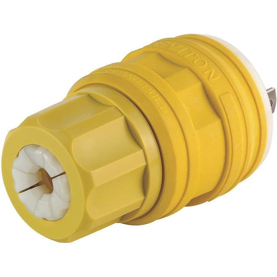 10 Pack Leviton Male Watertight Straight Blade Plug 14W34, 15A-277V, 2P3W