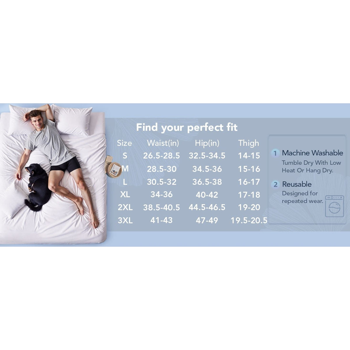 MSRP $91 TIICHOO 5 Pack Men's S Washable Incontinence Underwear Regular