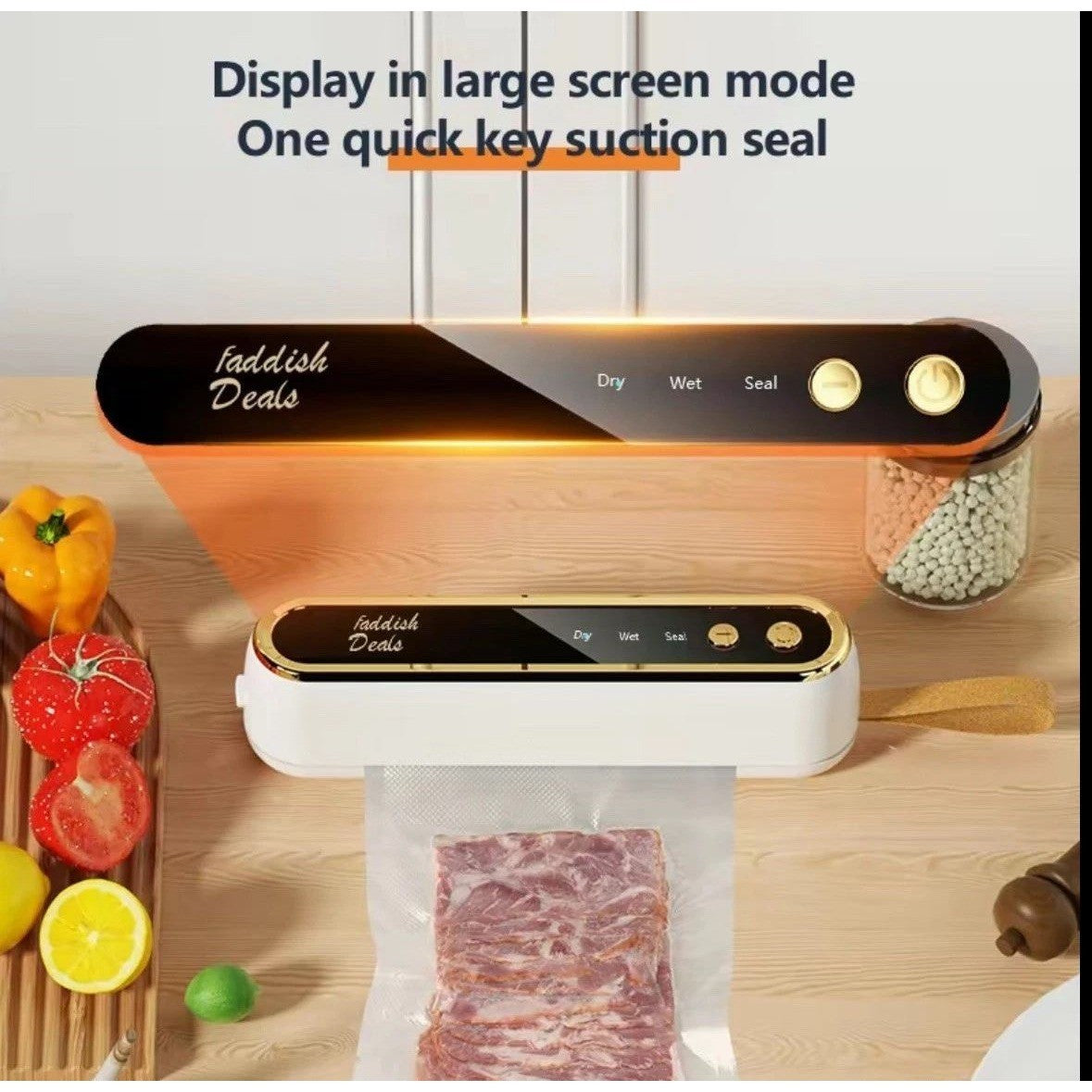 Faddish Deals ZX-886 Vacuum Sealer Machine Food Portable Rechargeable W/O BOX