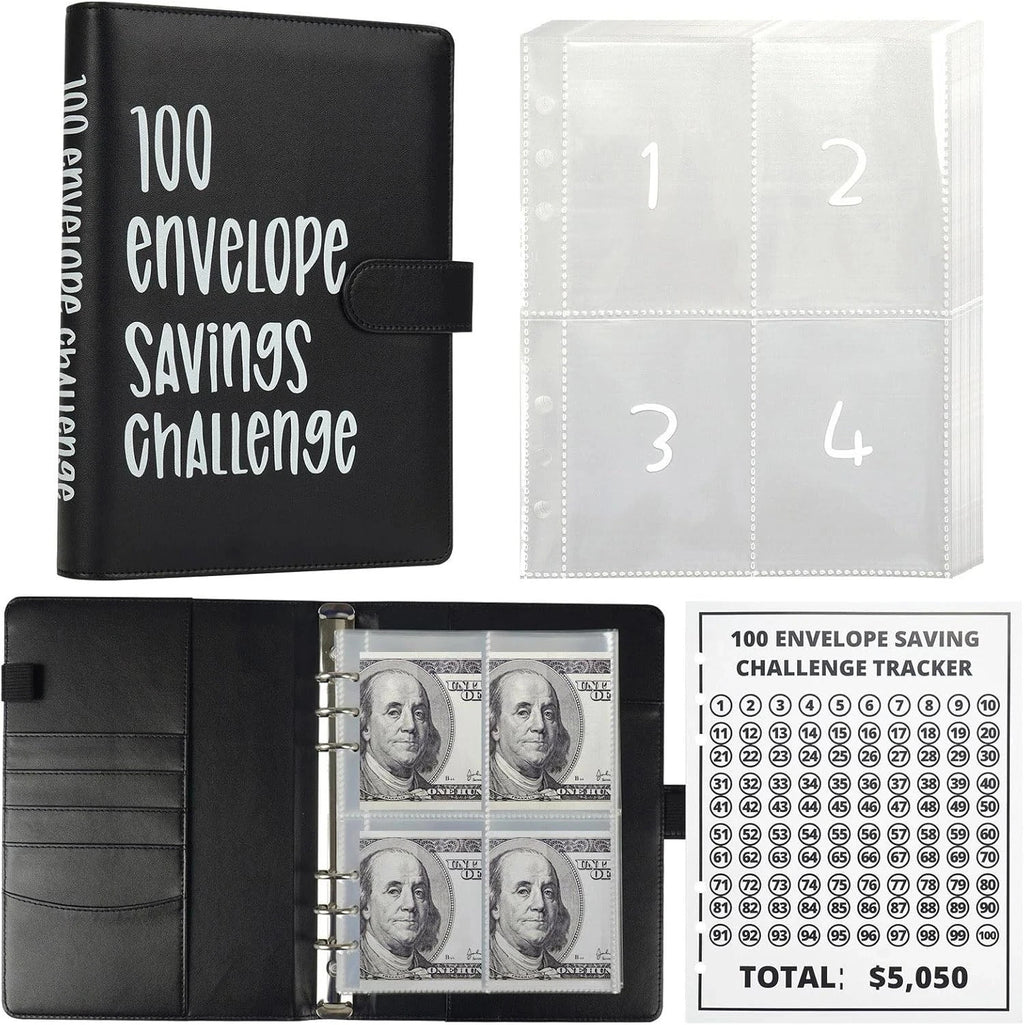 100 Envelope Challenge Budget Planner $5,050 Money Saving Cash Challenge Book