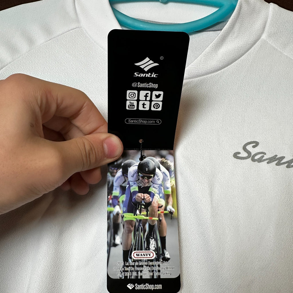 NWT Santic Light Miss Women's S-2XL White Cycling Jersey Long Sleeve Full Zip, R
