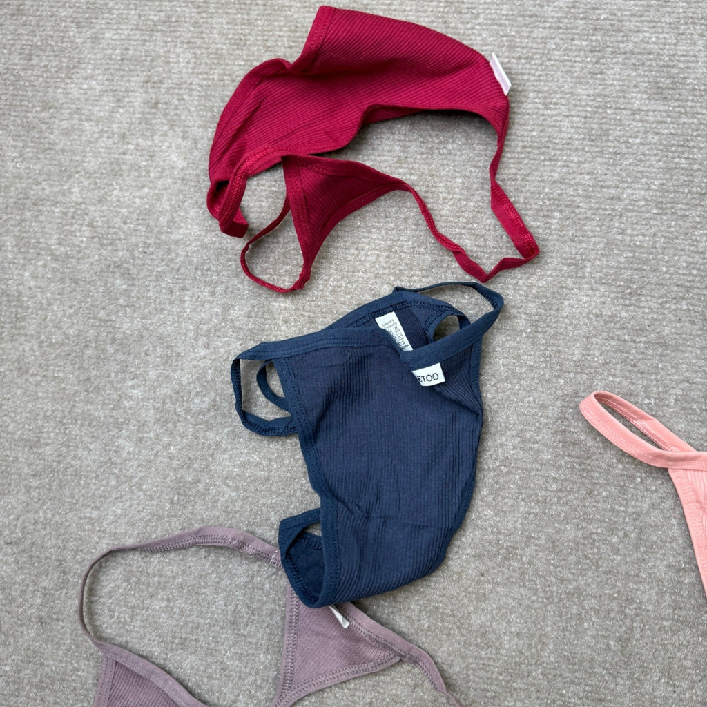 FINETOO 10 Pack Women's S G-String Thongs Cotton Panties Stretch T-back Tangas
