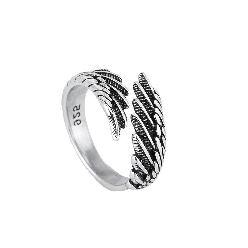 Feather Ring, 925 Sterling Silver Rings, Vintage Rings, Boho Rings, Retro Ring