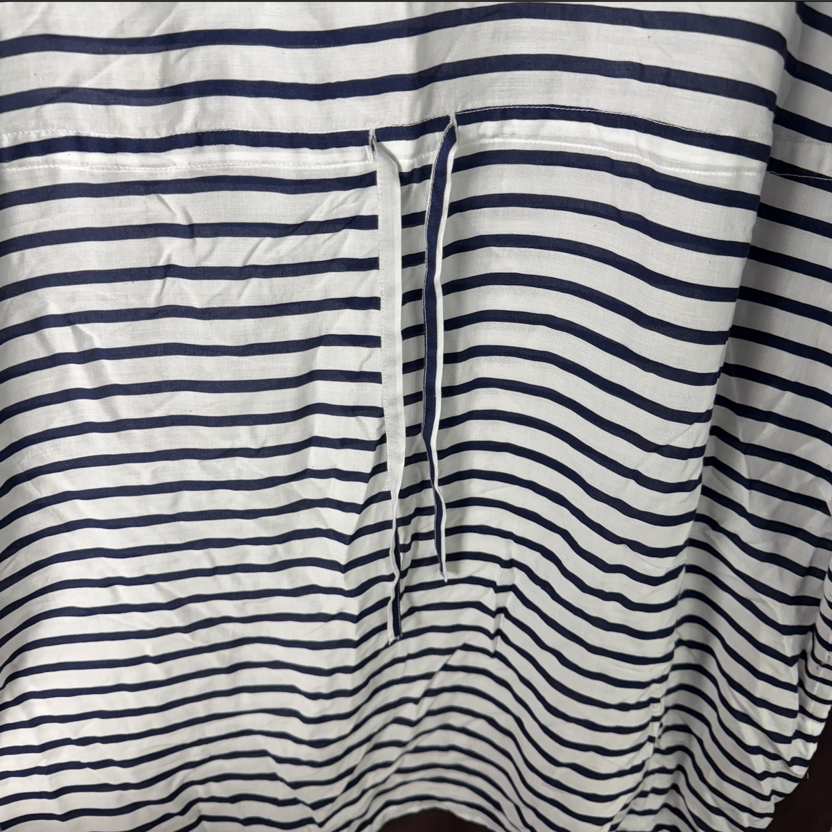 Lands' End Women's M LONG Short Sleeve Gathered Waist Swim Cover-up Dress