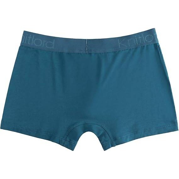 Set of 4 KNITLORD Men's M Black/Green Boxer Underwear Ultra Soft and Breathable