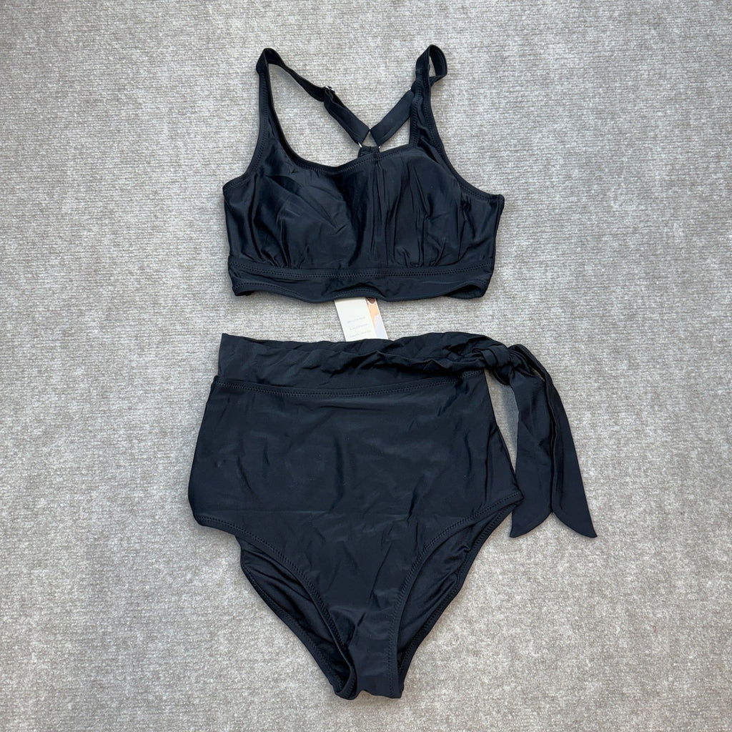 MSRP $35 Dokotoo Women's S 2 Piece Swimsuit Scoop Neck Sleeveless Racerback Top