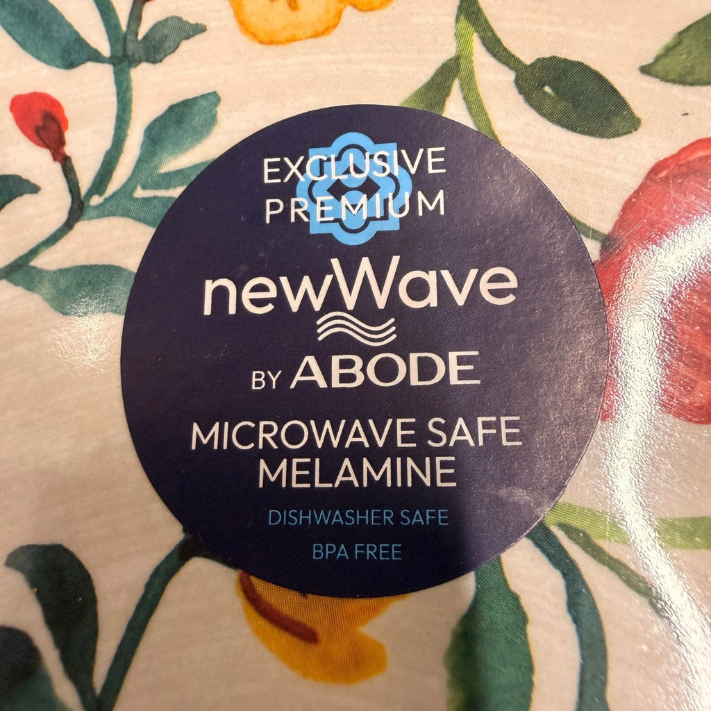 Set of 6 Abode Homewares Garden Vines Melamine Salad Plates 8.5" Microwave Safe