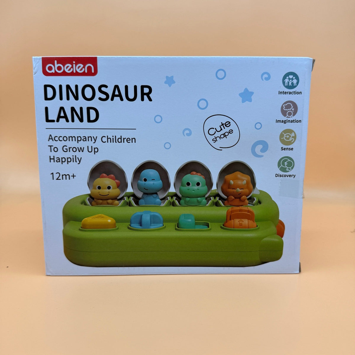 Cause and Effect Pop Up Green Dinosaur Land Baby Toy 12m+ Sensory Early Learnin