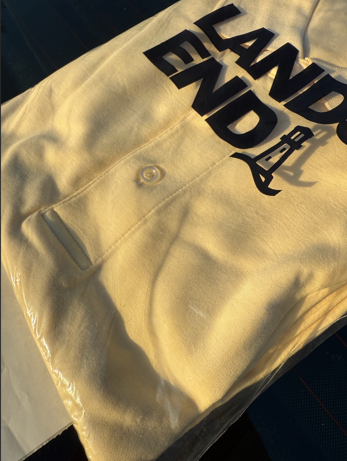 Lands' End Men's M-2XL/T Supima Polo Shirt Short Sleeve Golden Candle Light Regu